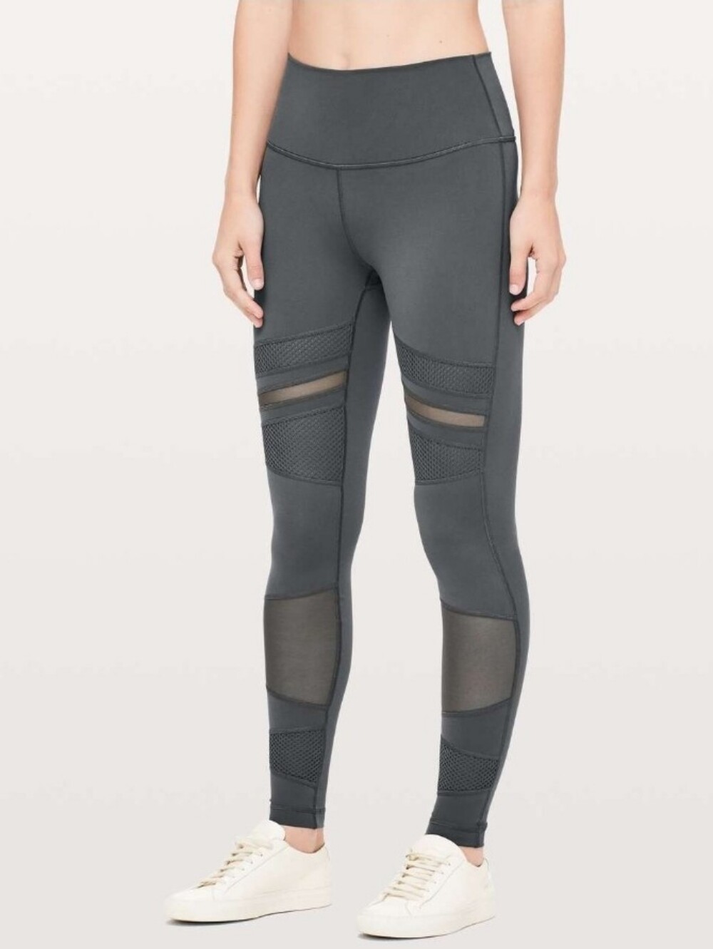 Lululemon Wunder Under High-Rise Tight Mix & Mesh 28" Melanite Grey 6 Activewear